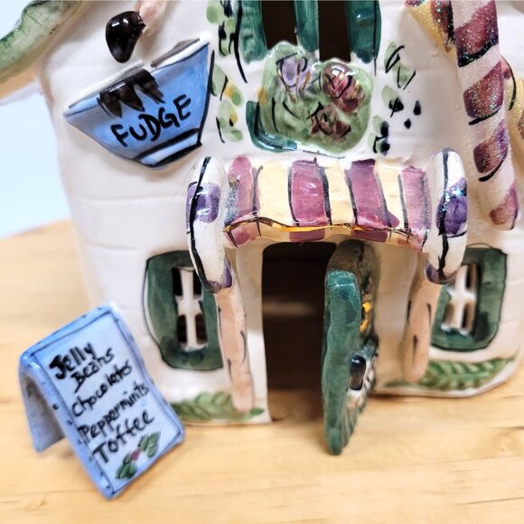 Blue Sky Clayworks Candy Shop Tea Light House 2001 Heather Goldminc Vintage - Picture 3 of 10